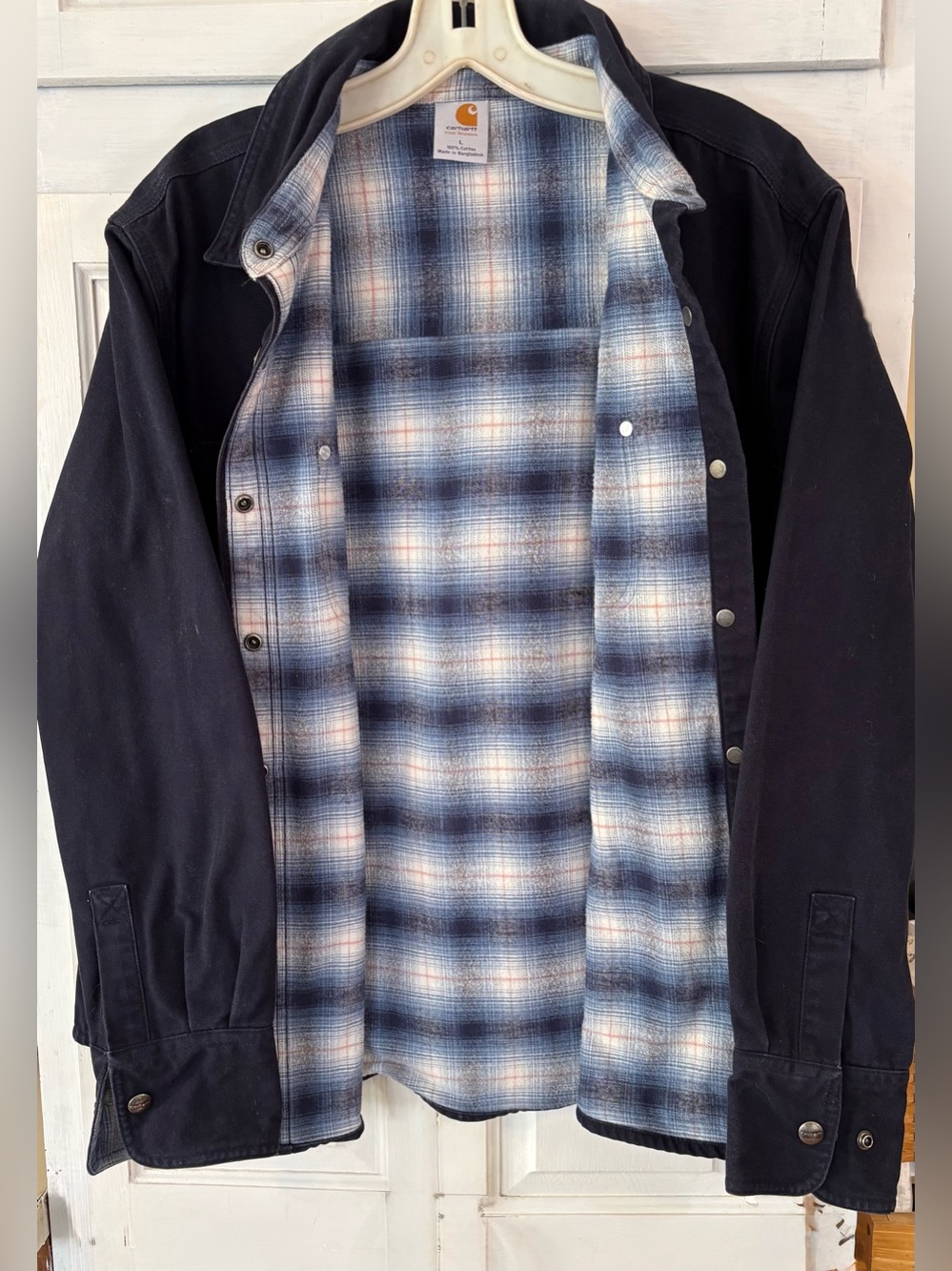 Carhartt Women’s Flannel Lined Canvas Jacket Size Large